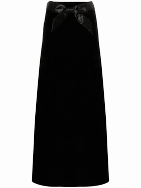 20s Flapper Dress bow-detail velvet skirt