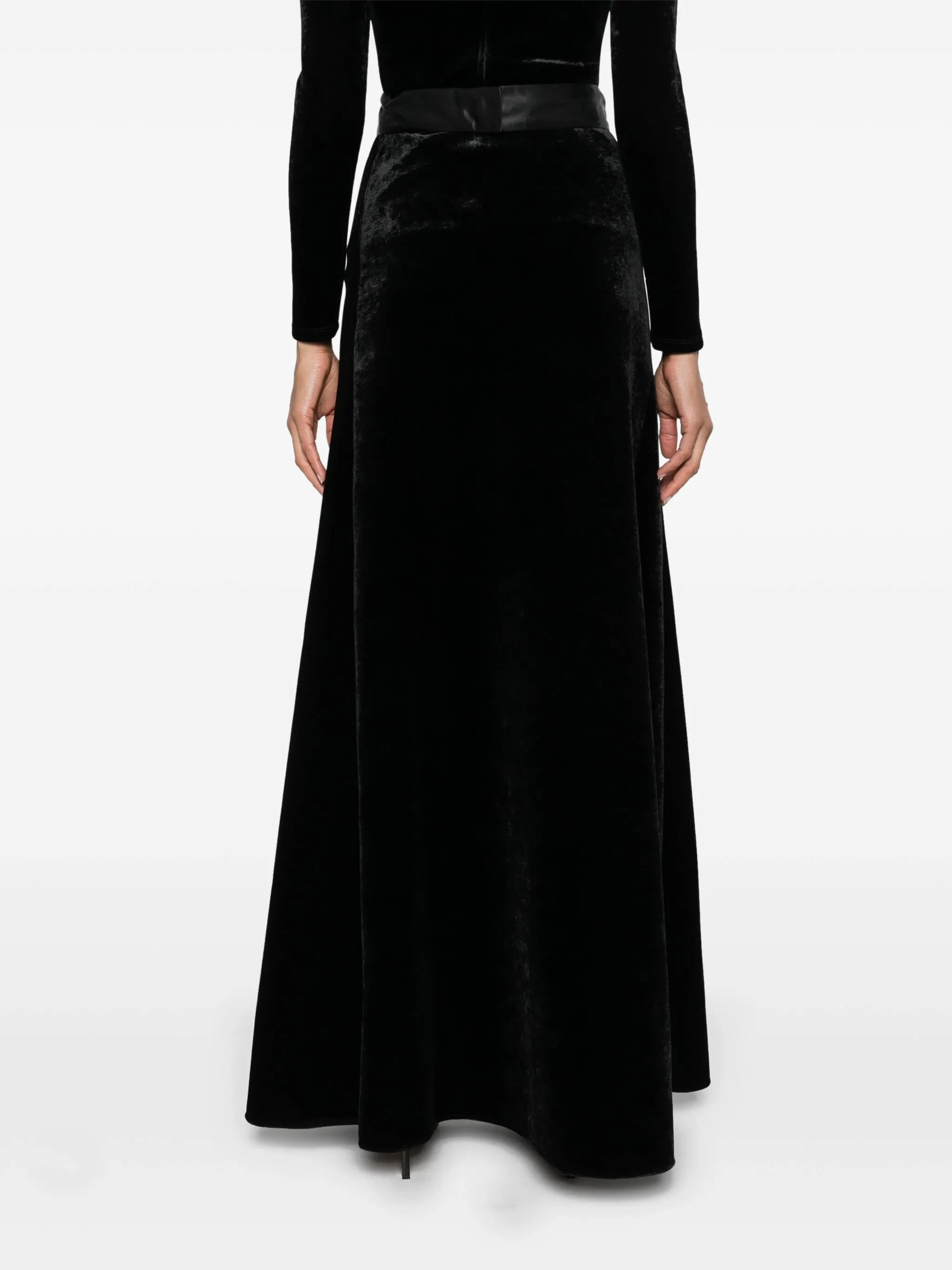 bow-detail velvet skirt Bridal Dress Low Cost