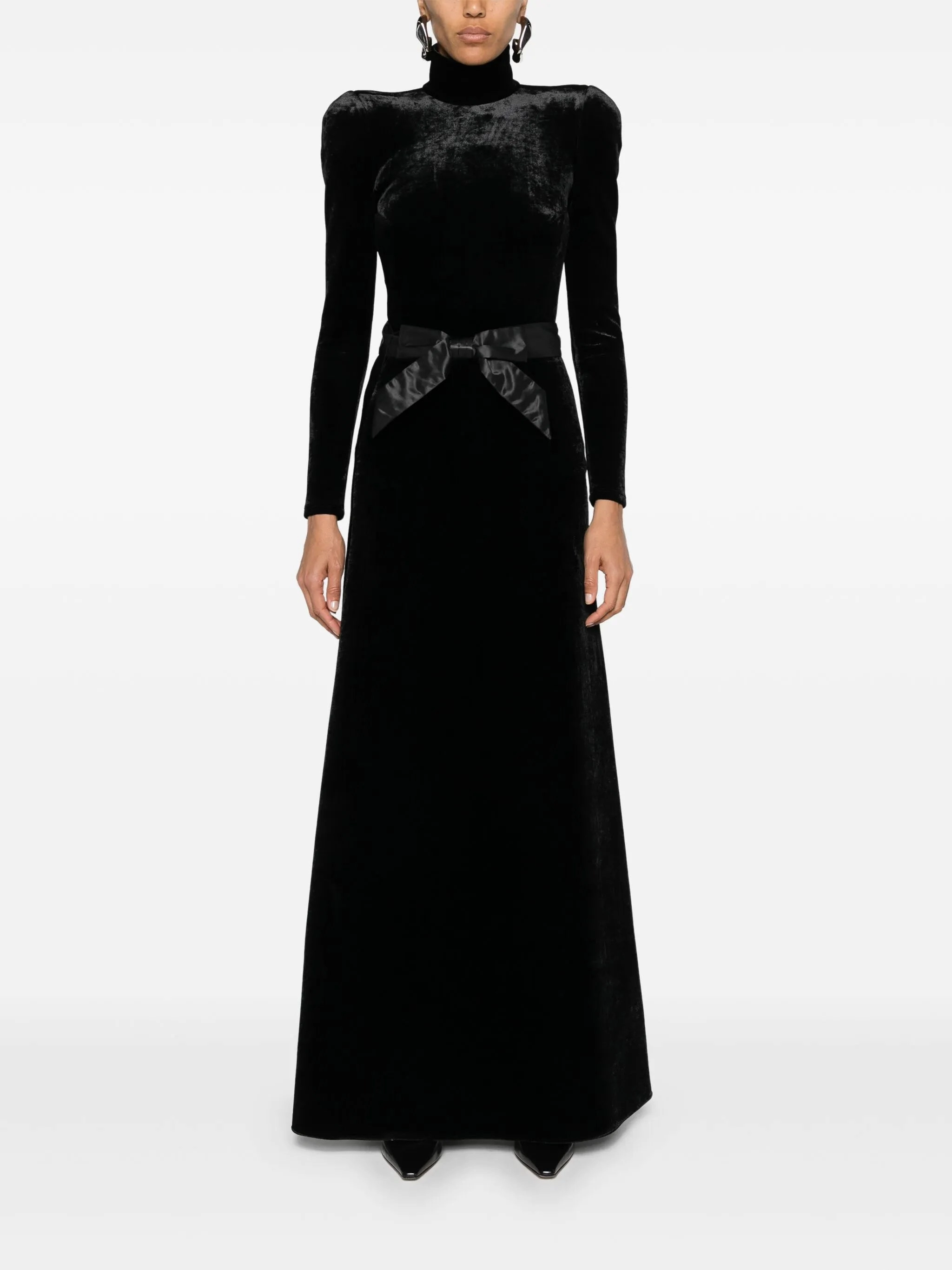 Dress Jean bow-detail velvet skirt