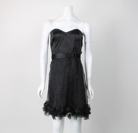 Portmans Black Strapless Mini Dress BNWT 3d Flower Mini Dress