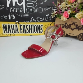 Sandals Grande Resort Red Sandals in Heels With Buckle