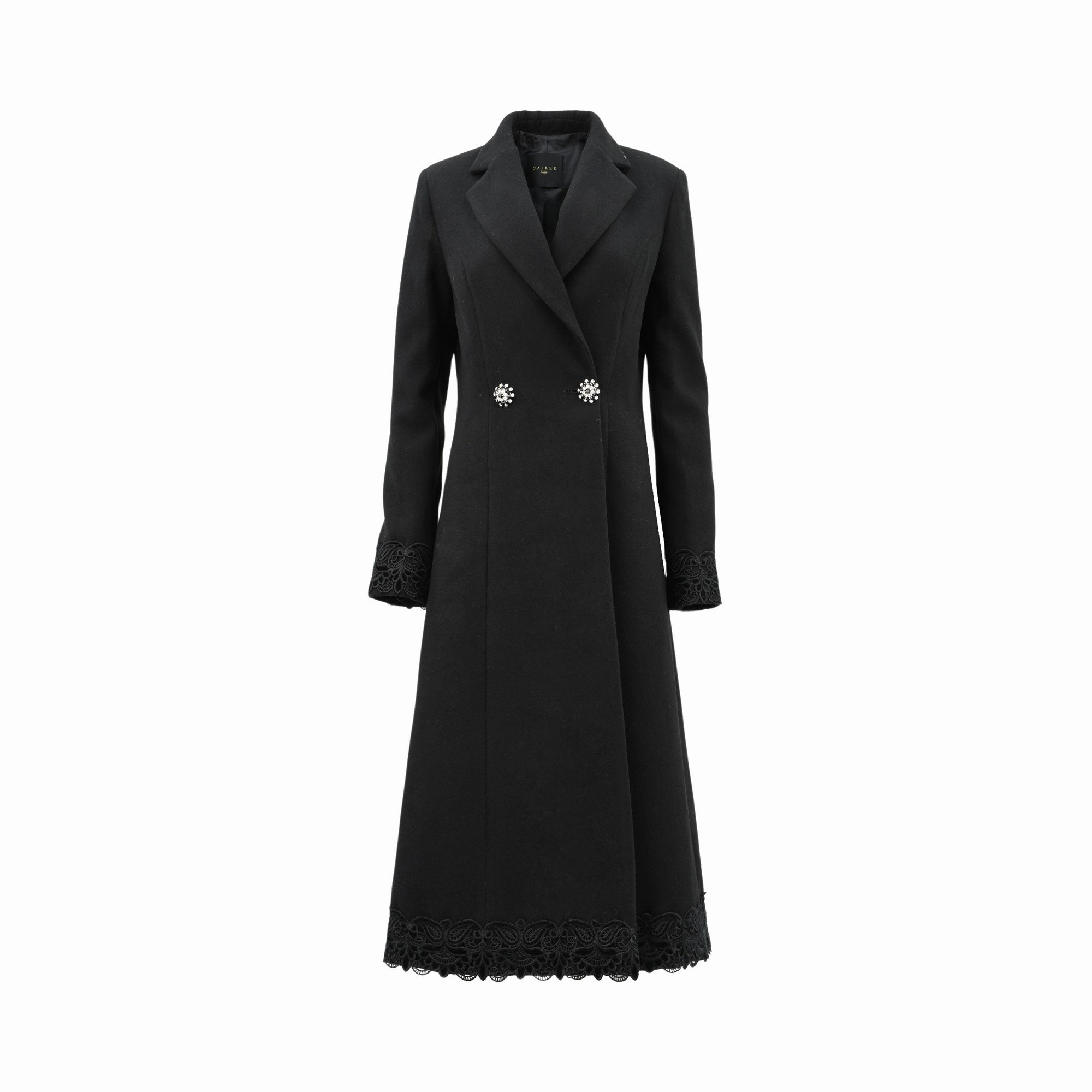 Old Fur Coats Gaelle Women's Black Long Coat