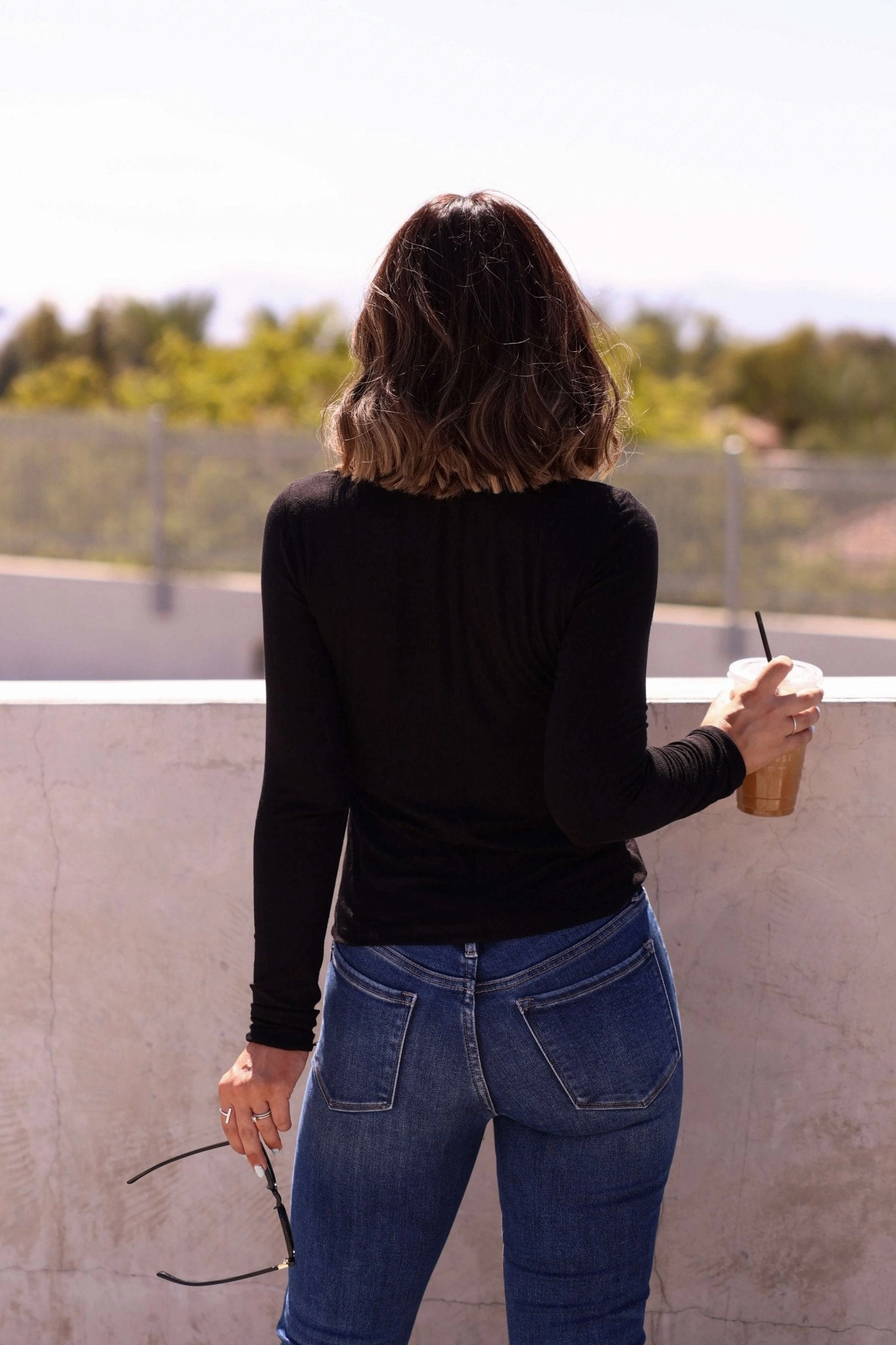 Juniper Black Ribbed Crewneck Top Big Agnes Jackets