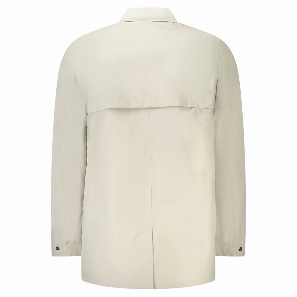 K-WAY Beige Polyamide Men Jacket Where Can I Buy Chef Coats Near Me