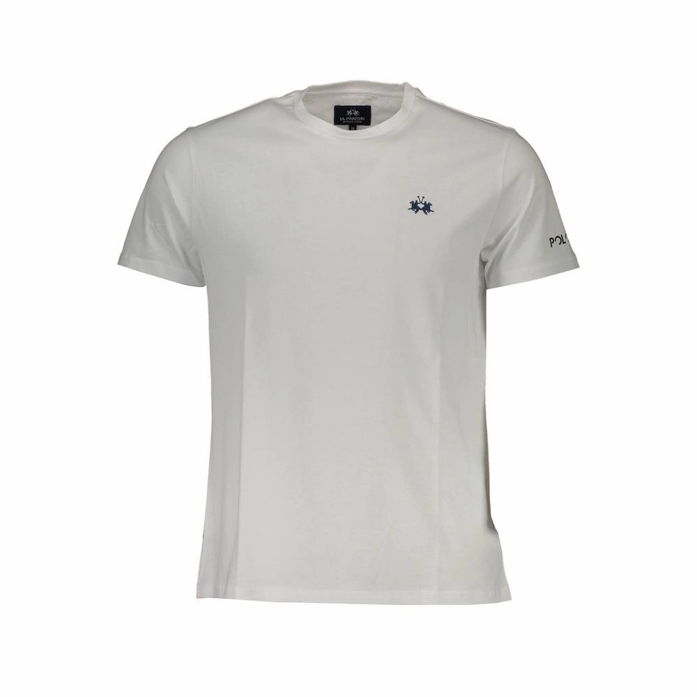 La Martina White Cotton Men T-Shirt Nautica T Shirts