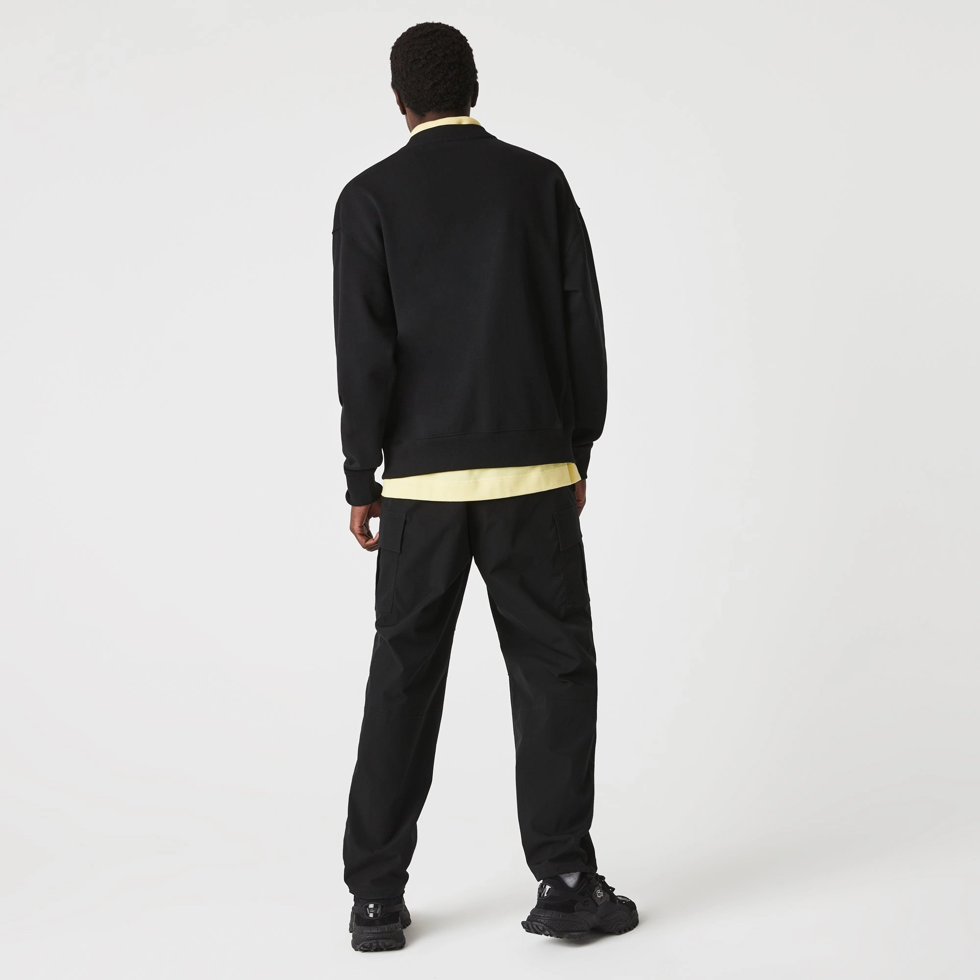 Island Sweatshirts Lacoste Men's LIVE Loose Fit Embroidered Fleece Sweatshirt