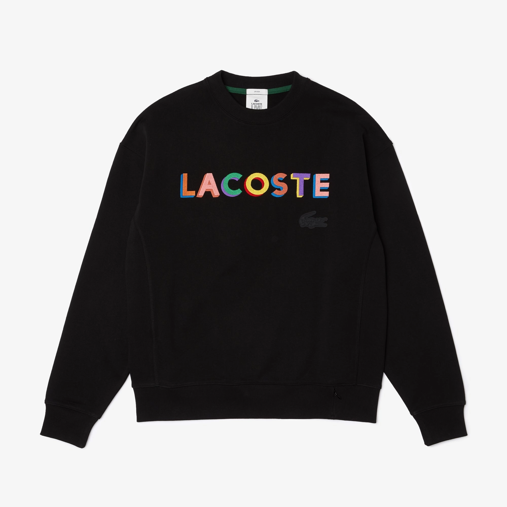 Lacoste Men's LIVE Loose Fit Embroidered Fleece Sweatshirt Logging Sweatshirts
