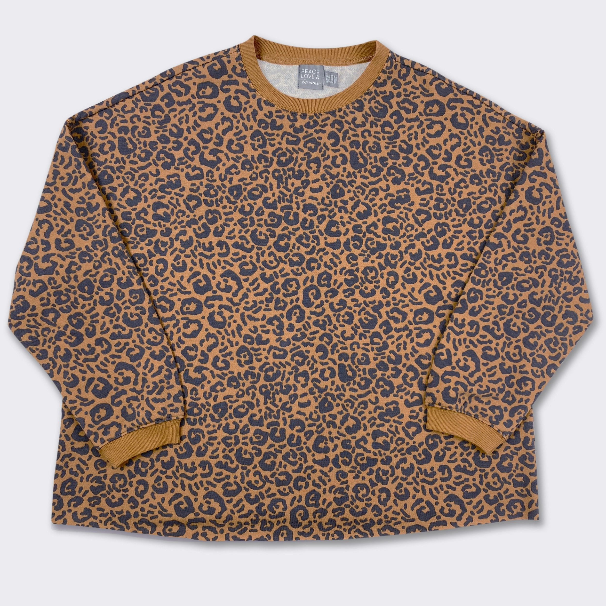 Big Tall Hooded Sweatshirts Ladies' Brown Animal Comfortwear Collection Sweatshirt