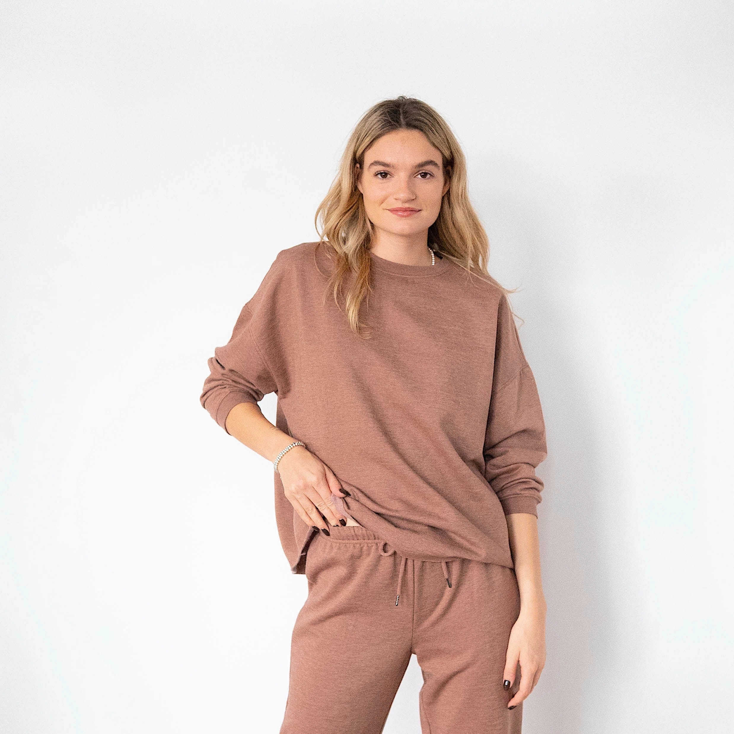 Ladies' Ginger Snap Melange Comfortwear Collection Joggers Printed Sweatshirts