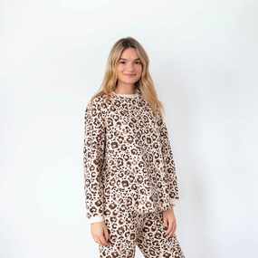 Best Wholesale Crewneck Sweatshirts Ladies' White Swan Print Comfortwear Collection Joggers