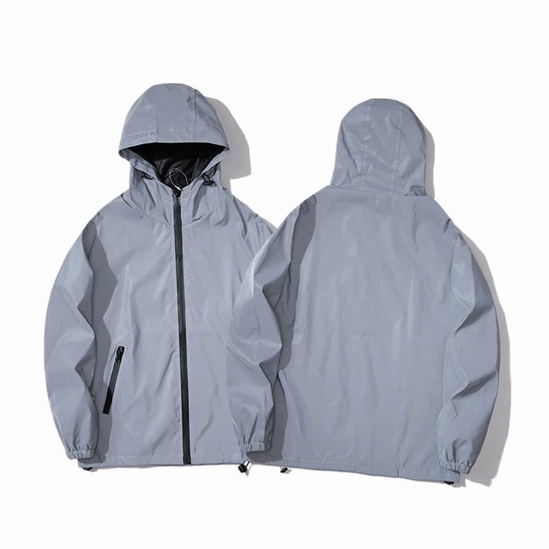 Deals On Coats Men's Double Fabric Windbreaker Hip Hop Hooded Jacket