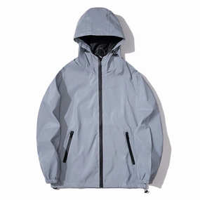 Jackets Coats For Women -> Jackets Coats Men's Double Fabric Windbreaker Hip Hop Hooded Jacket