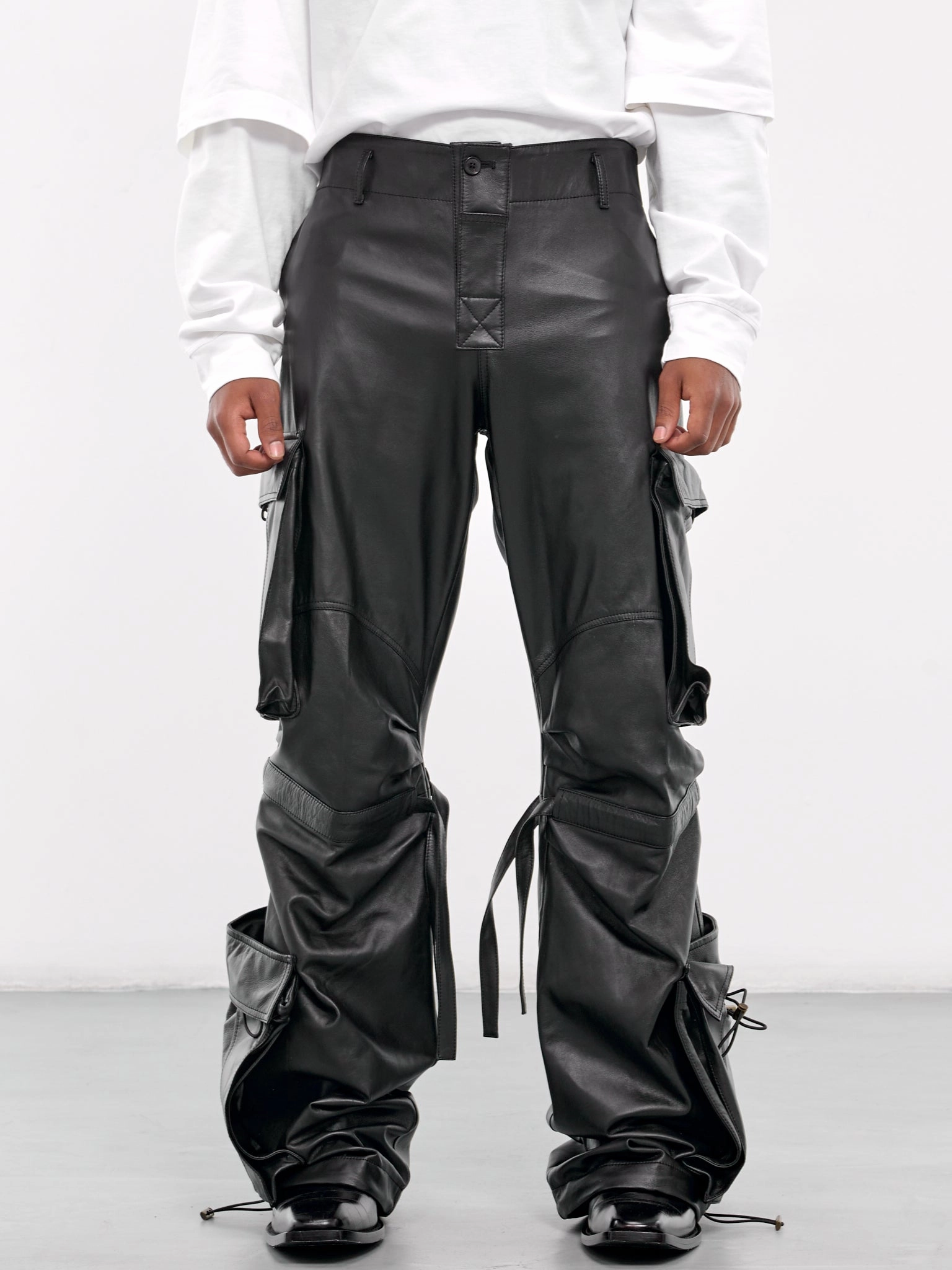 Leather Cargo Pants (MTR17-LTP01-BLACK) Undefeated Cargo Pants