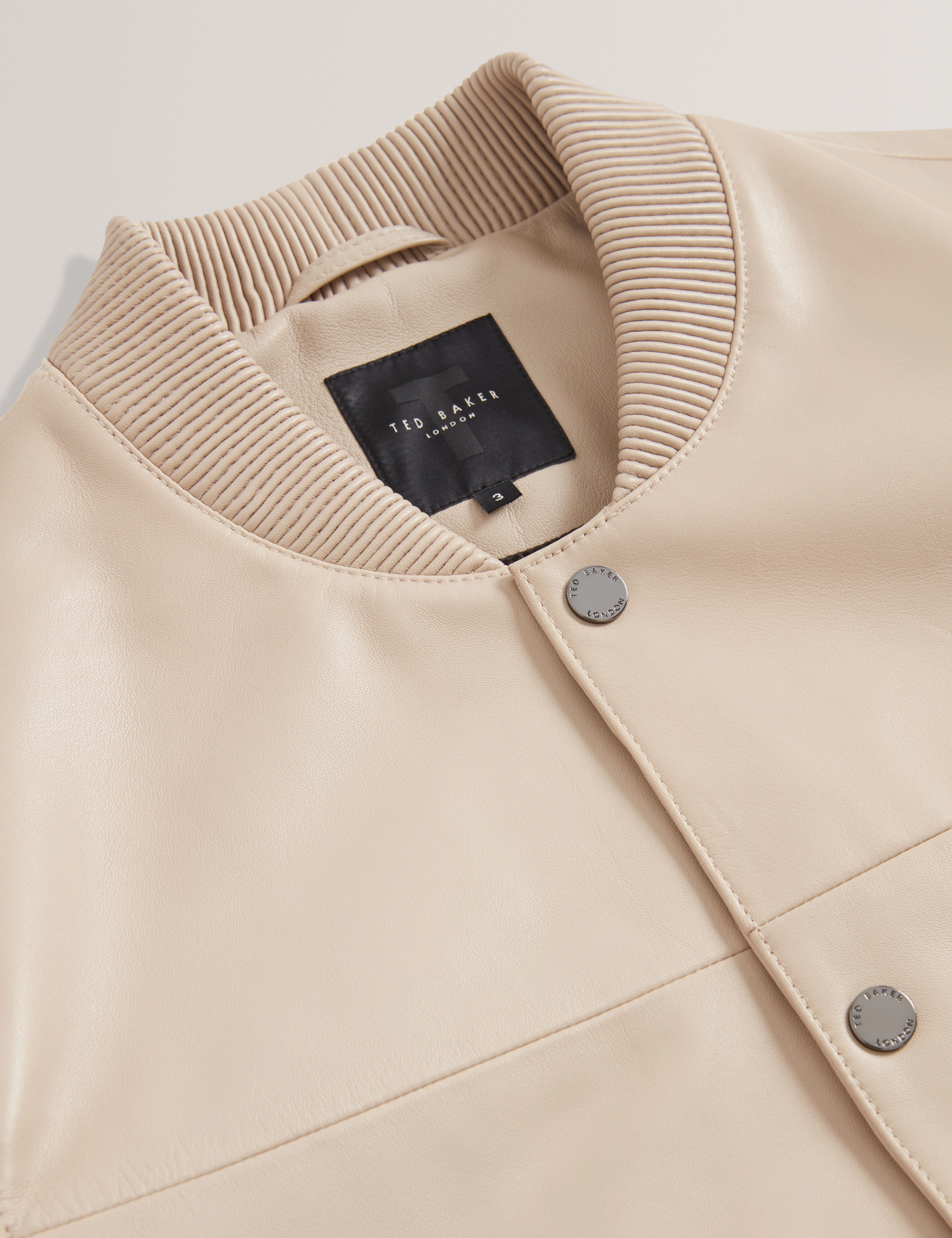 Leeams Leather Varsity Jacket Taupe Baseball Starter Jackets