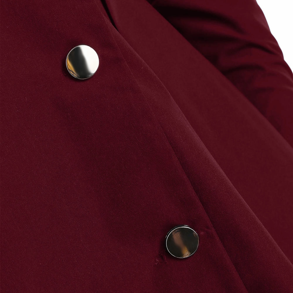 ROSEGAL Plus Size Asymmetric Contrast Hooded Skirted Coat Extreme Weather Coats