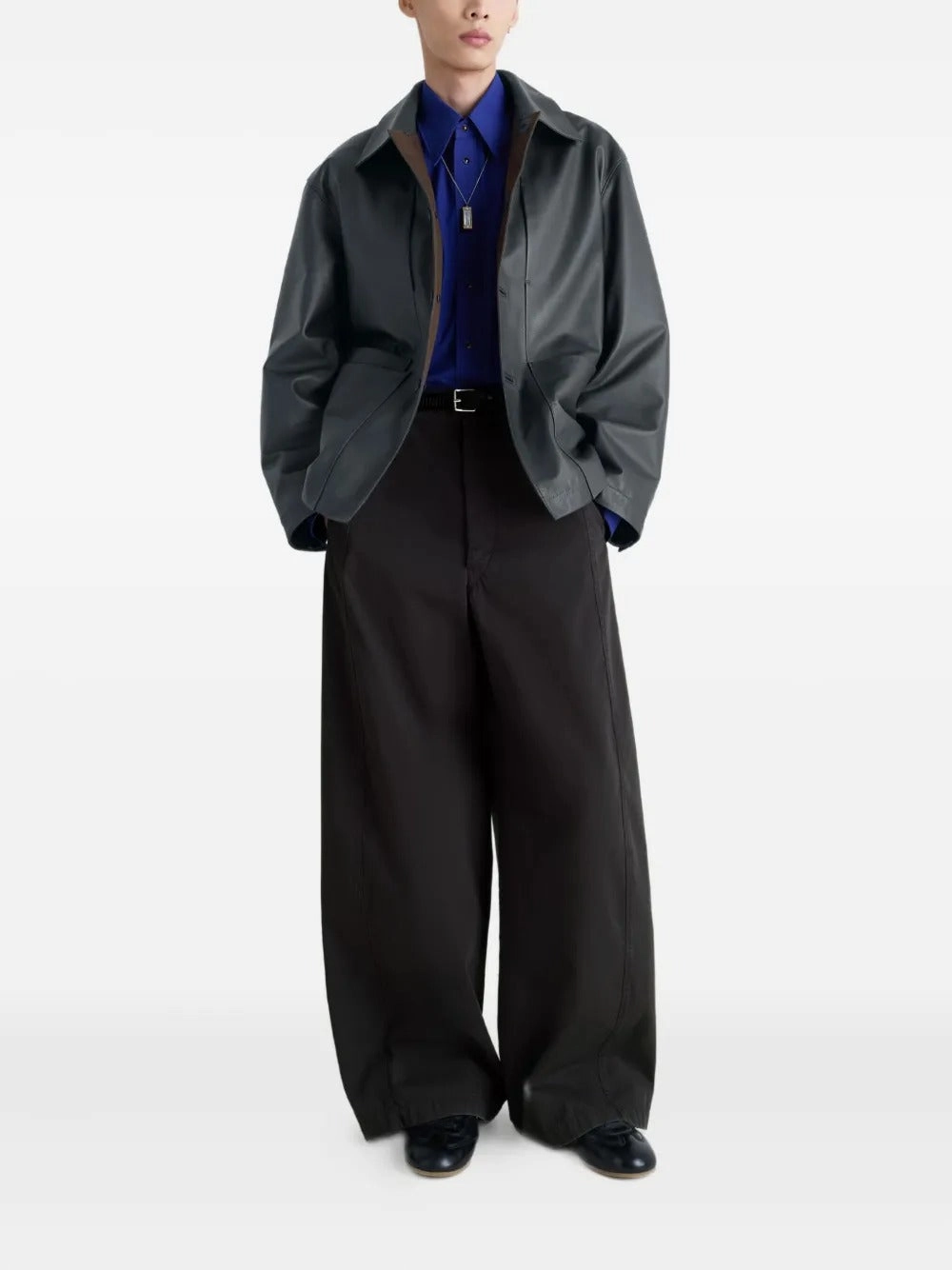 21. Luxury Coats LEMAIRE - Men Leather Workwear Jacket