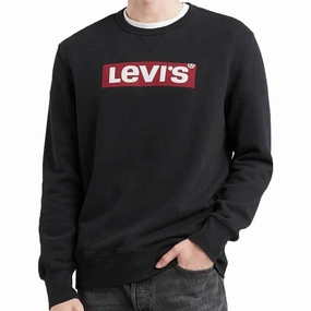 Abstract Sweatshirts LEVI S Men Graphic Crew B Logo Ssnl Black Sweatshirts