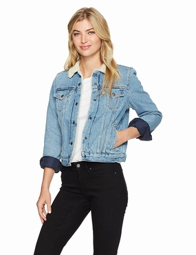 Levi's Women's Original Sherpa Trucker Jackets Waterproof Workwear Jackets