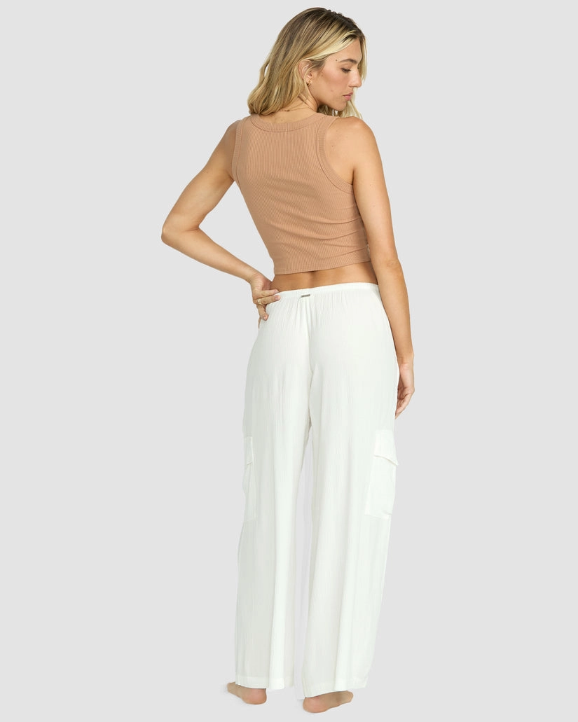 Billabong Beach Babe Cargo Pants-Salt Crystal