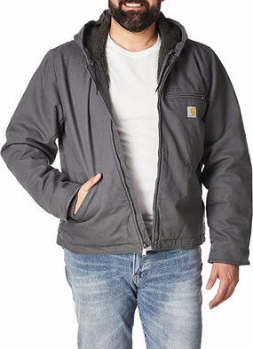 Halifax Winter Coats Carhartt Men's Relaxed Fit Washed Duck Sherpa-Lined Jacket