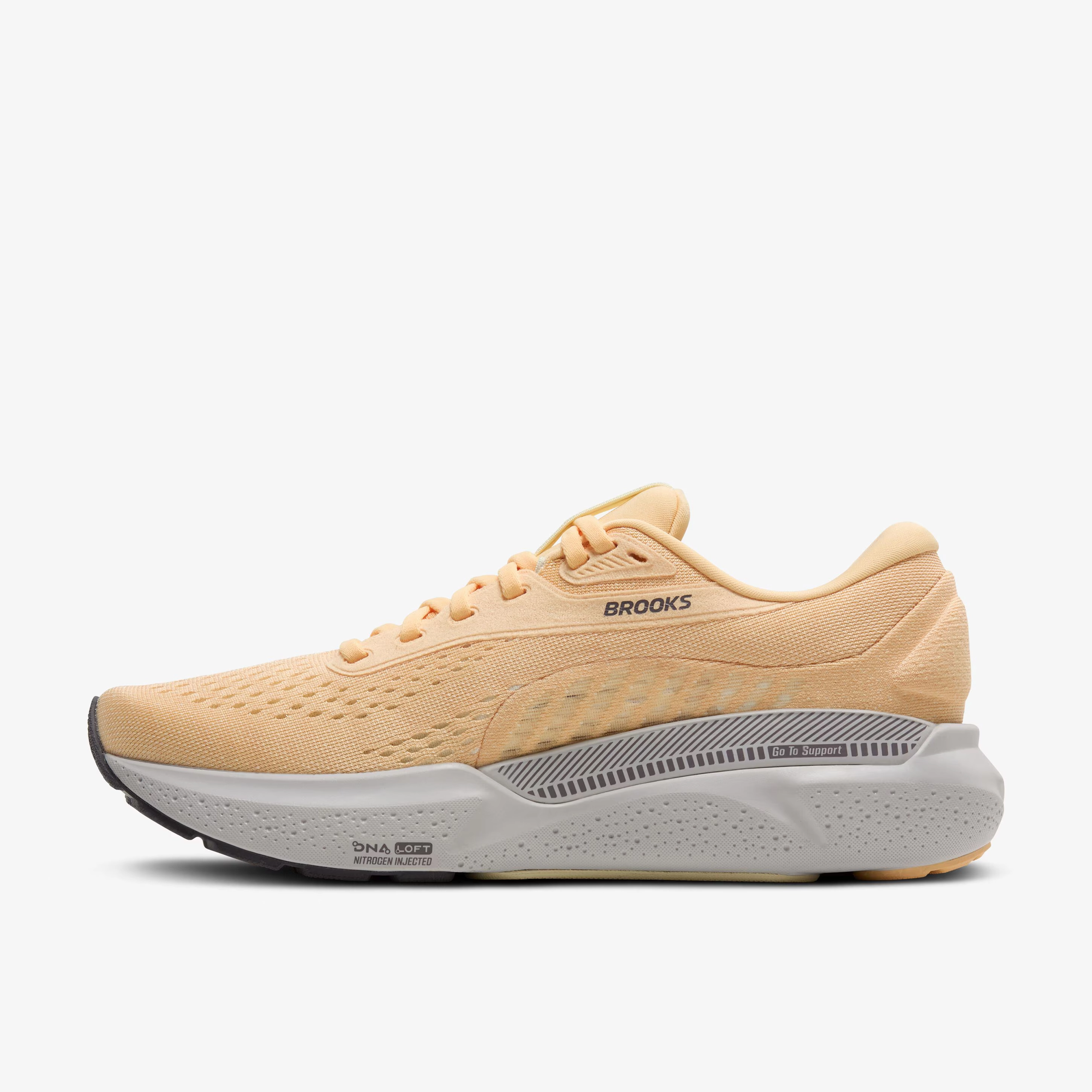 Walking Shoes Vs Running Shoes Women's Brooks Running Adrenaline GTS 24 Road Running Shoe in Sherbert/Oyster/Sylvan