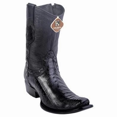 Men's King Exotic Original Ostrich Leg Skin Dubai Style Short Boots 479B05 Shop Western Boots Near Me