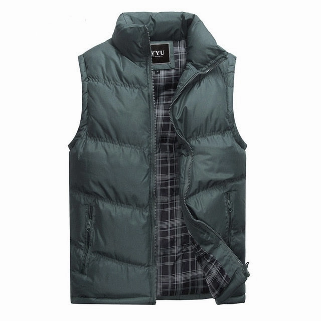 Shearling Coats 2019 New Brand Mens Jacket Sleeveless Vest Winter Fashion Casual Coats Male Cotton-Padded Men's Vest Men Thicken Waistcoat 3XL