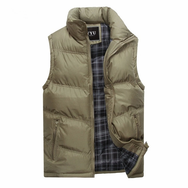 2019 New Brand Mens Jacket Sleeveless Vest Winter Fashion Casual Coats Male Cotton-Padded Men's Vest Men Thicken Waistcoat 3XL Utex Design Coats