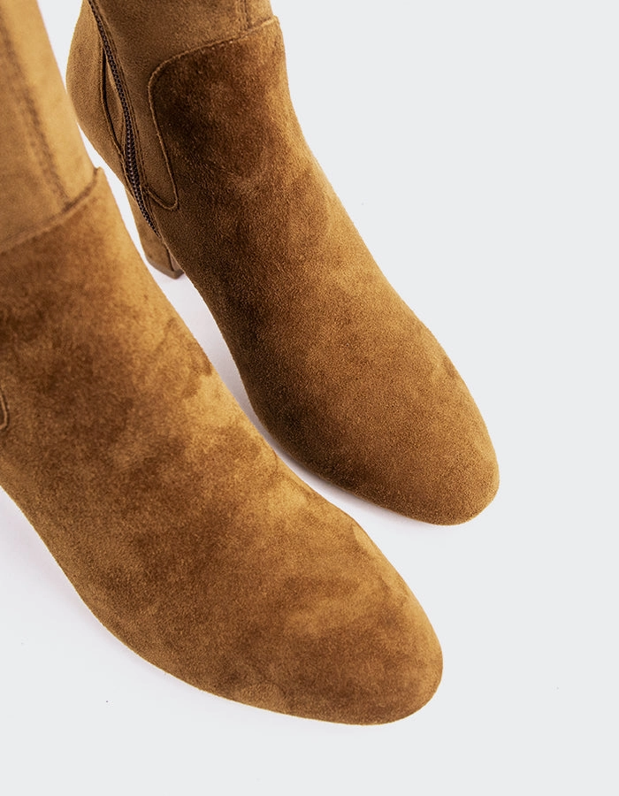 Lisburn Dark Tan Suede Nancy Sinatra Boots