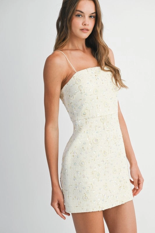 Floral Linen Mini Dress lodie Tweed Mini Dress