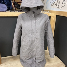 Leather Up Jackets Lole - Women's Insulated Long Jacket - MSRP compared $399: Grey-women-SM