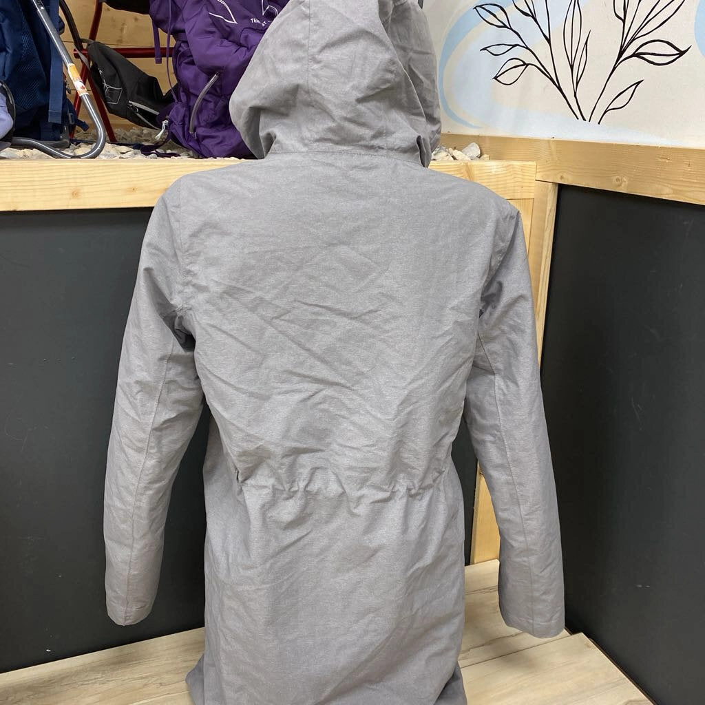 Grundens Rain Jackets Lole - Women's Insulated Long Jacket - MSRP compared $399: Grey-women-SM