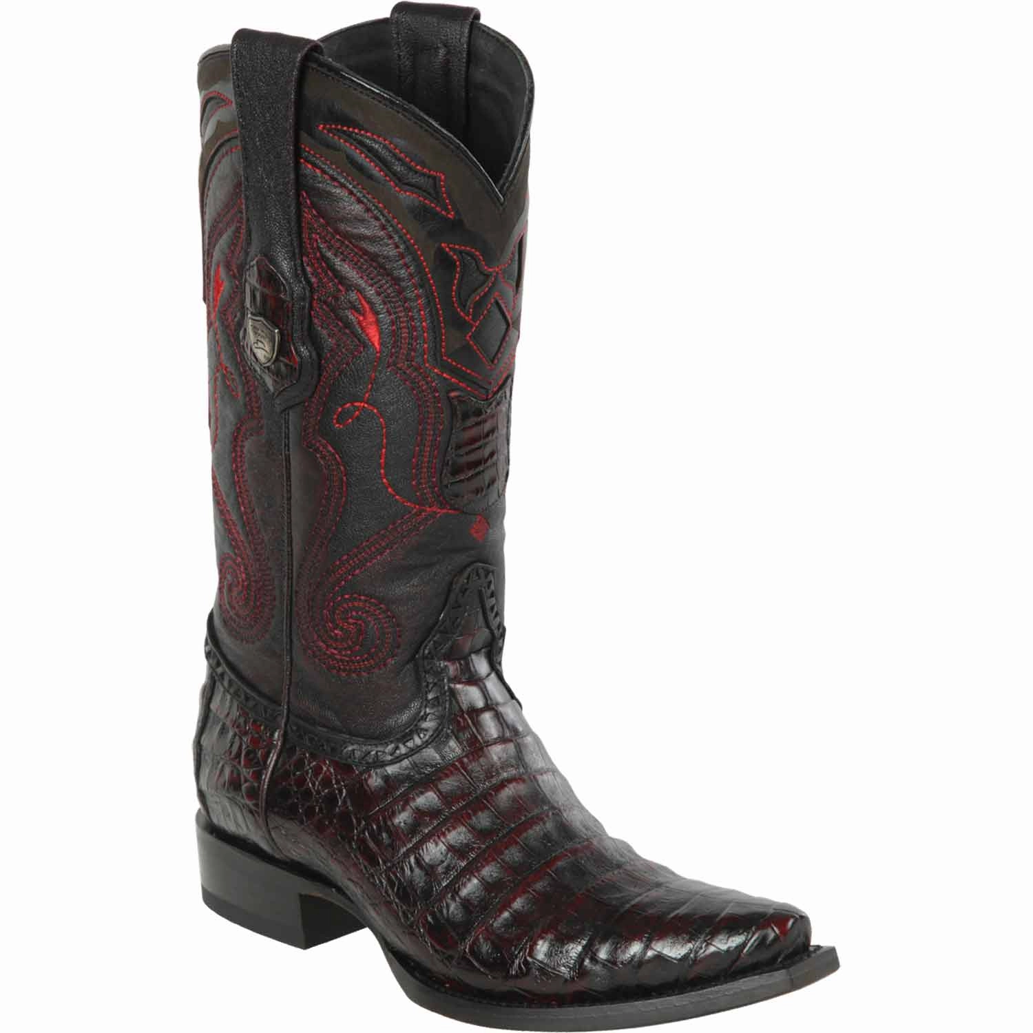Men's Wild West Caiman Belly Skin Snip Toe Boots 29482