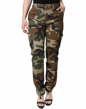 Cargo Pants With Suspenders Multicolor Camouflage Cargo Pants