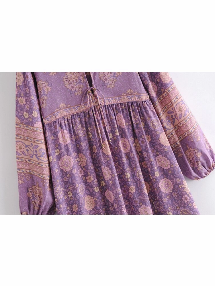 Love Story Maxi Dress Lavender Pink Floral Bohemian Long Peasant Sleeve Gown Double Tie Front Flared Skirt Available In Small Medium Or Large Cut Out Mesh Maxi Dress