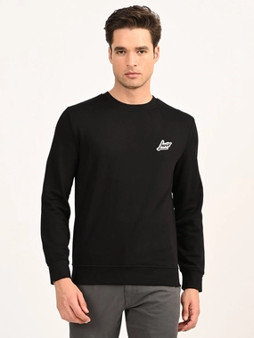 Chosen Sweatshirts Men's Brand Logo Black Crew Neck Sweatshirt