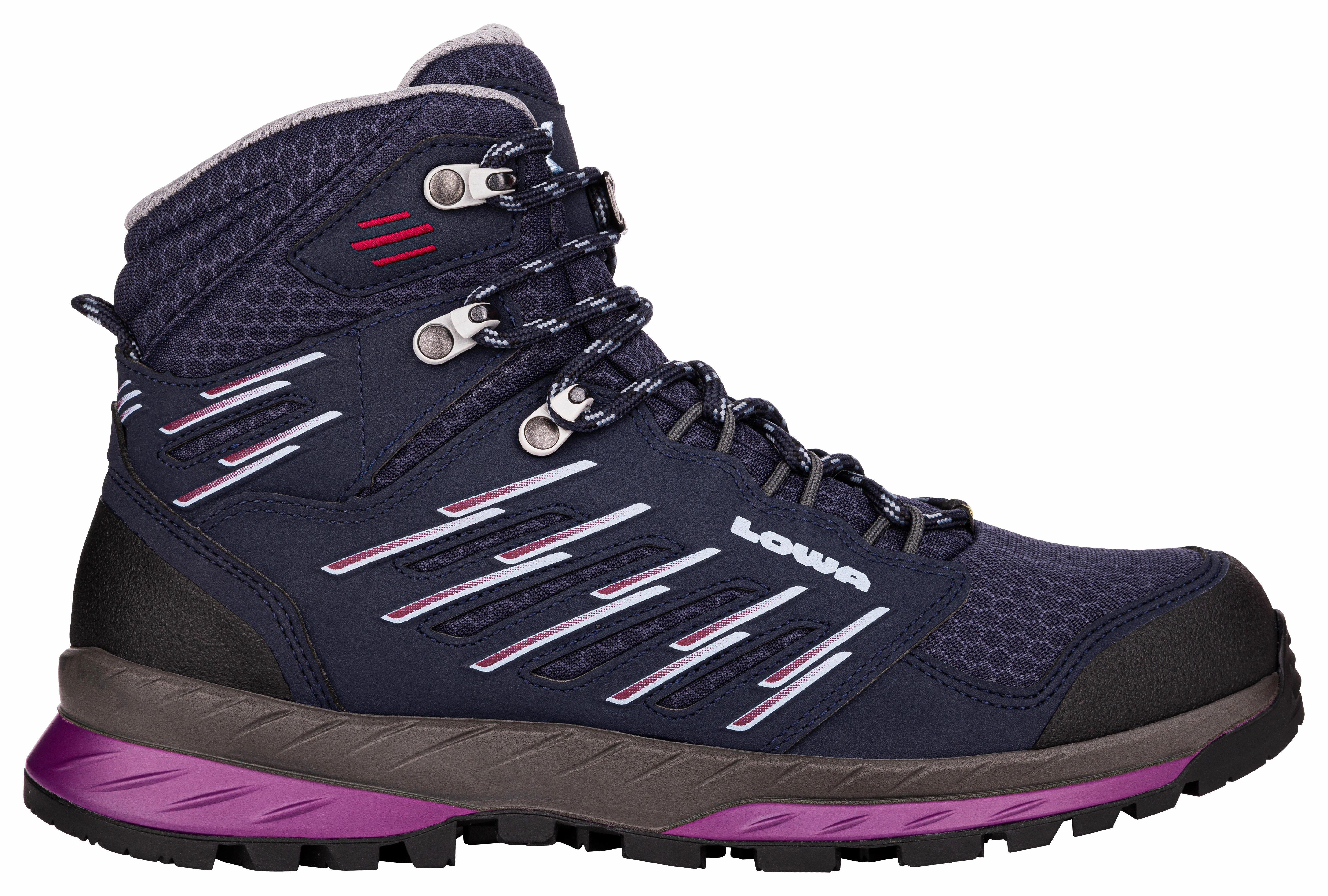 Lowa Women Blue TREK EVO GTX MID Ws Hiking Shoes For Mud