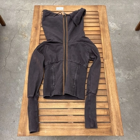 Lululemon - Women's Zip Jacket with High Neck: Brown-women-XXS Beautifully Broken Sweatshirts