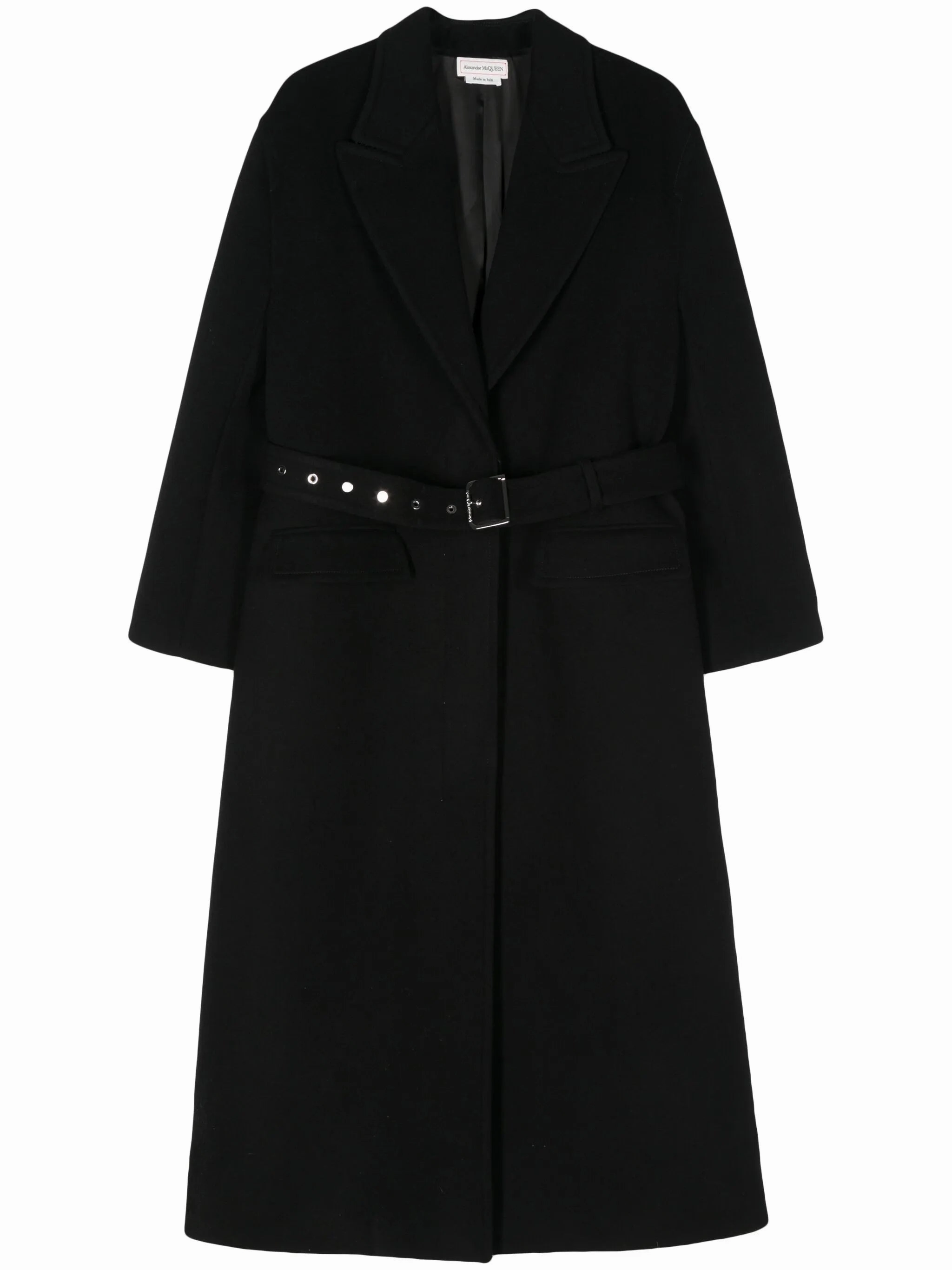 Amazon Work Coats belted wool-blend maxi coat