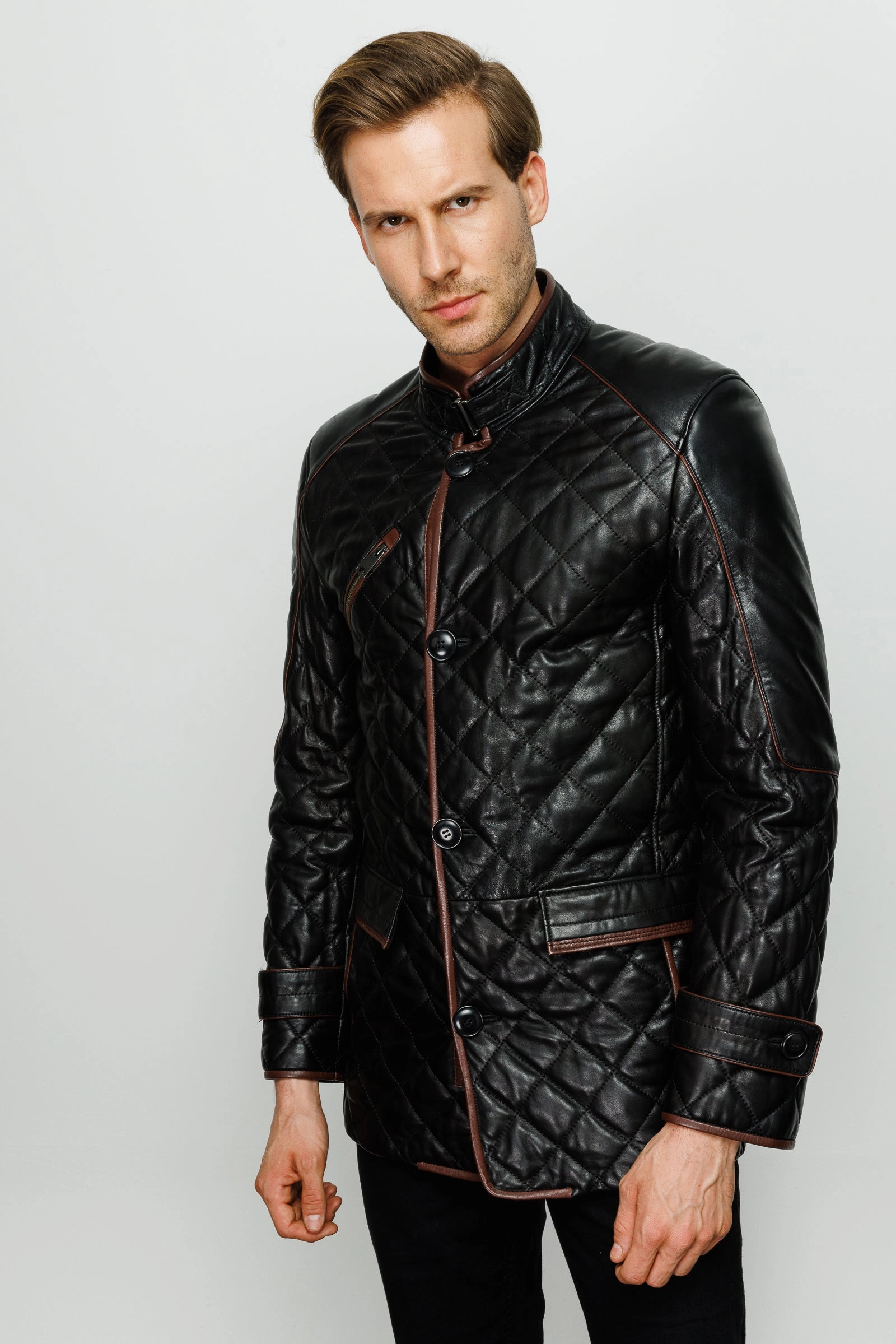 The Martinez Black Leather Men Jacket Hoody Jackets