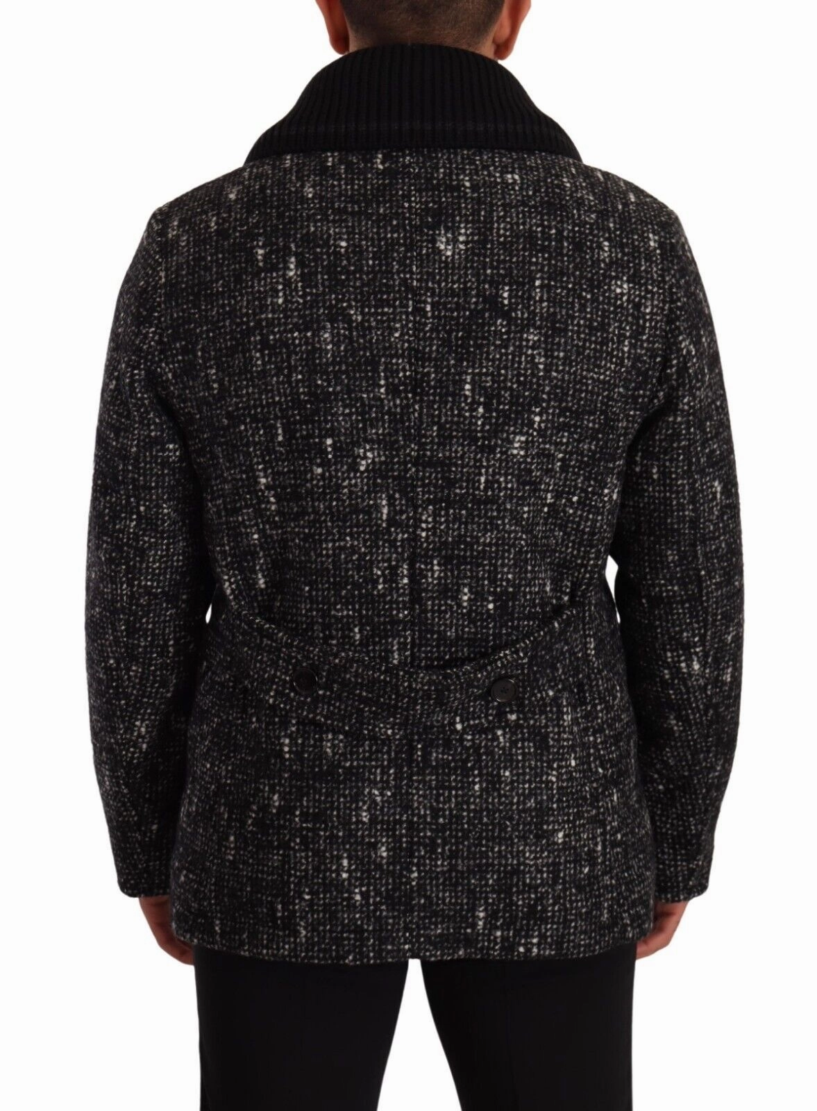 Black Wool Double Breasted Coat Men Jacket Deals On Coats