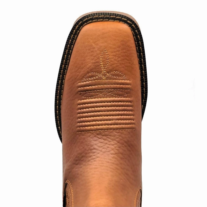 El Besserro Men's Square Toe Leather Ankle Boots Honey Dr Dress Boots