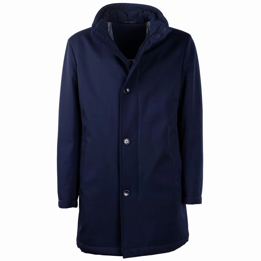 Ems Winter Coats Made in Italy Blue Wool Men Jacket