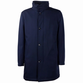 Coats And Colors Made in Italy Blue Wool Men Jacket