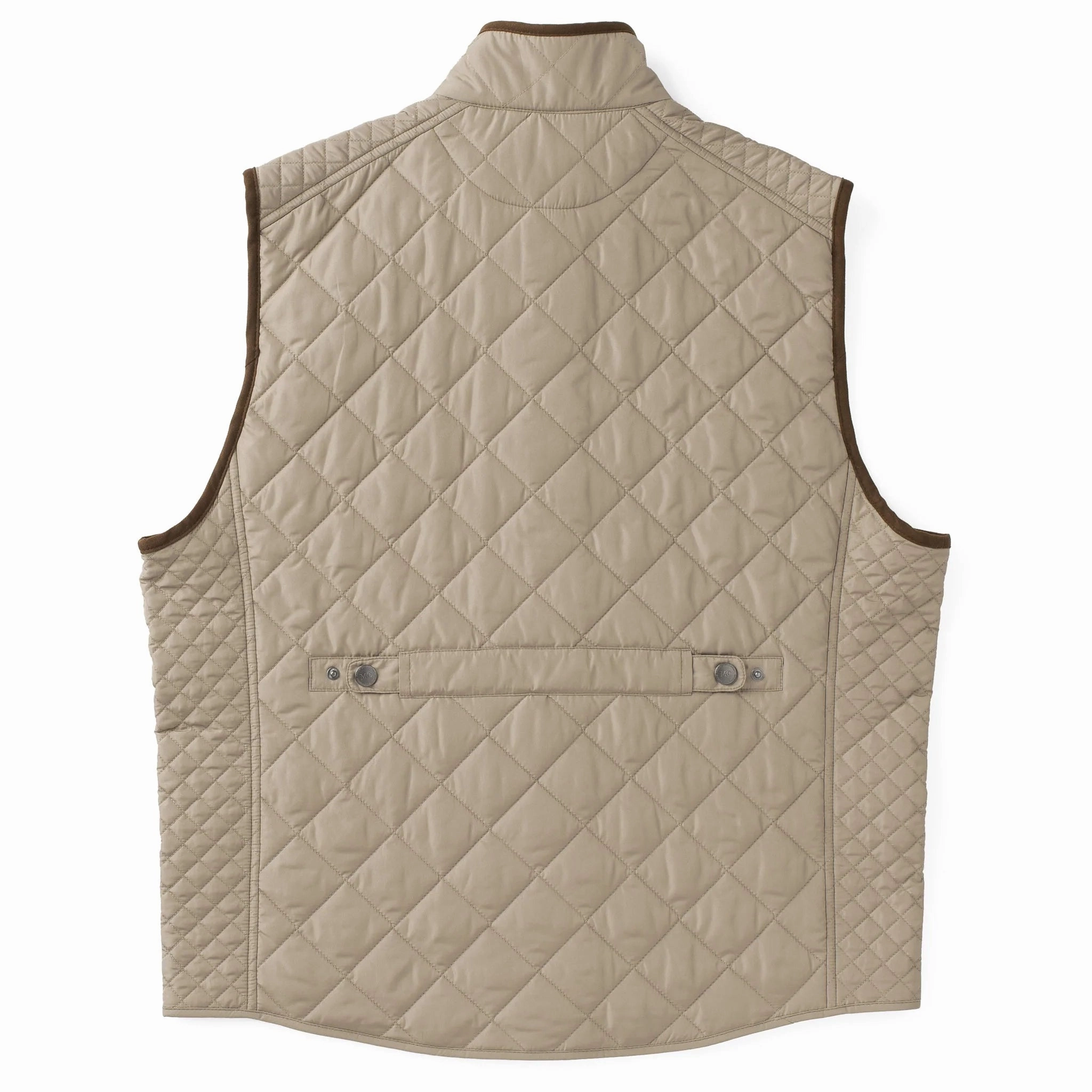 Chicos Jackets Madison Creek Greenville Diamond Quilted Nylon Vest in Dark Khaki