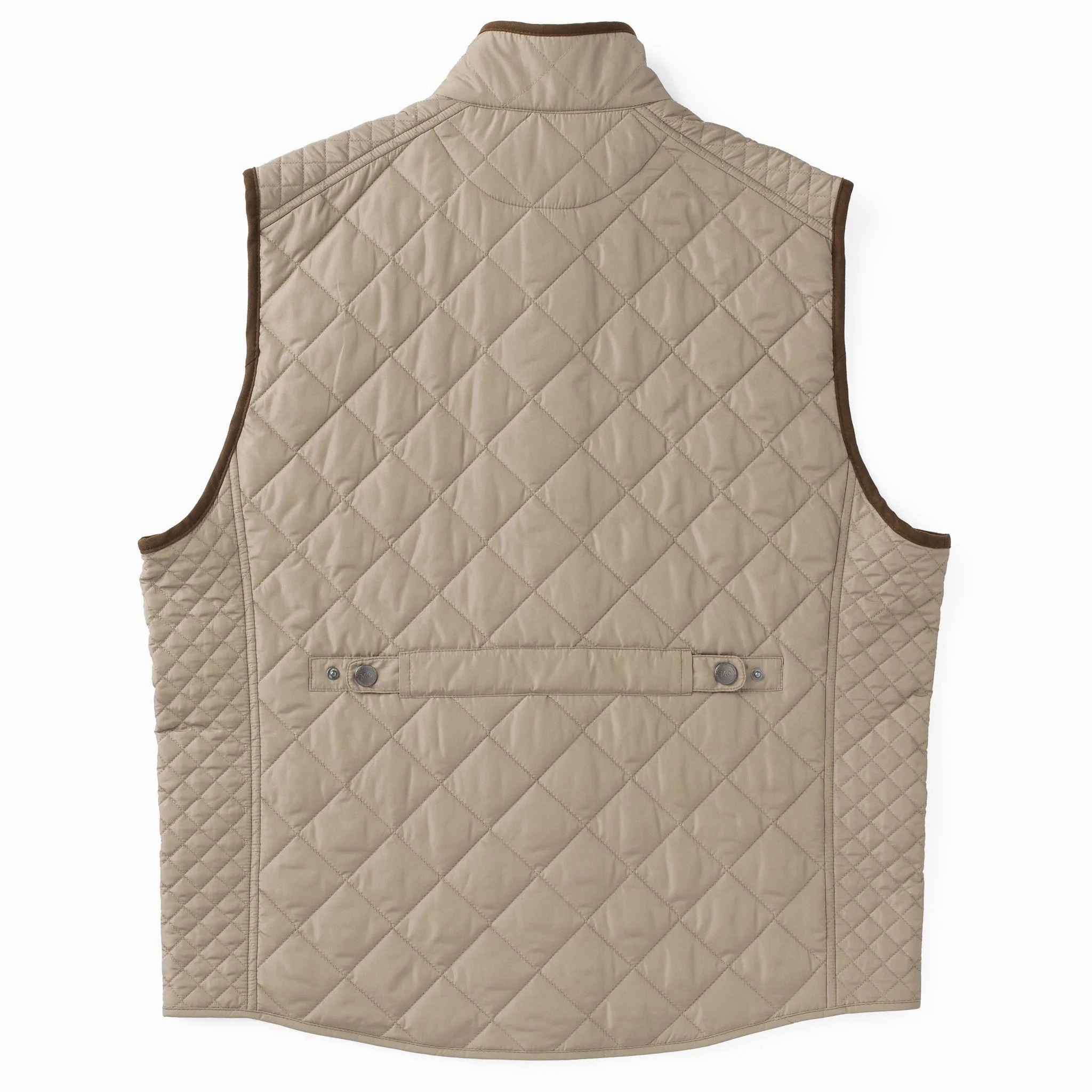 Jackets At Primark Madison Creek Greenville Diamond Quilted Nylon Vest in Dark Khaki