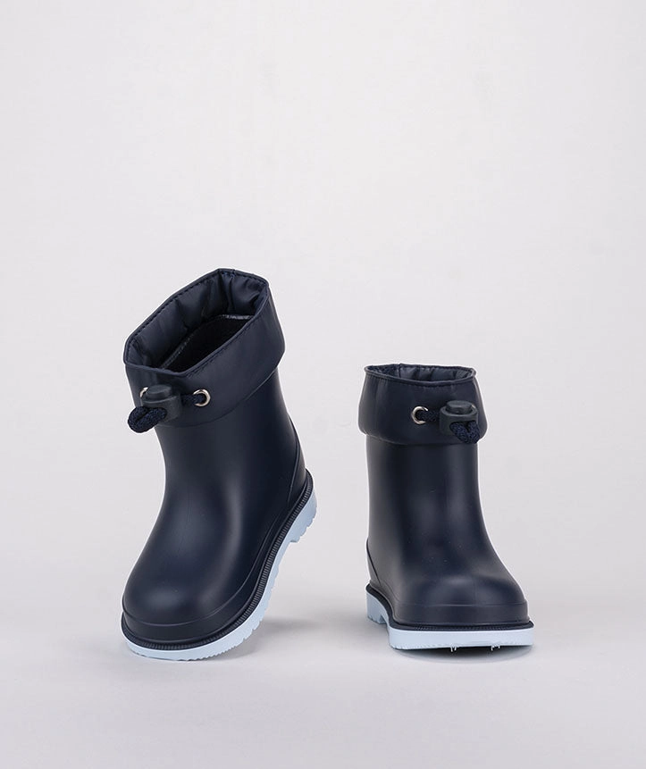 Hunter Original Short Gloss Snow Boot Igor Girl's and Boy's Bimbi Bicolor Boots, Marino