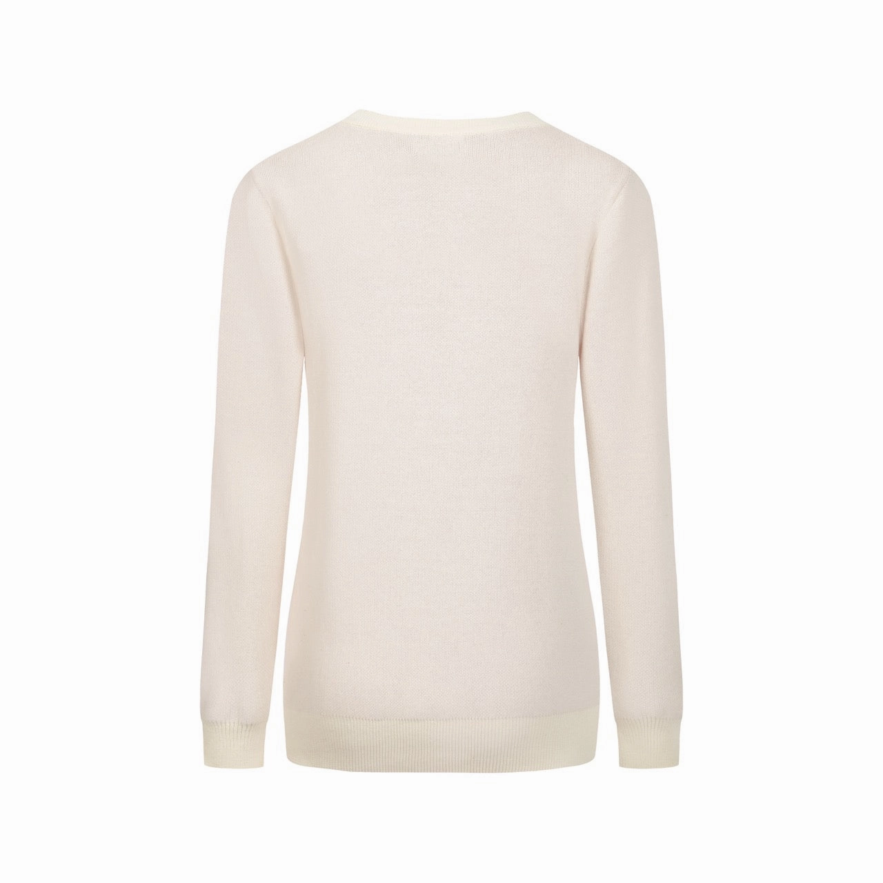 G9c United Knitwear Women retro cream white cherry jacquard knitwear