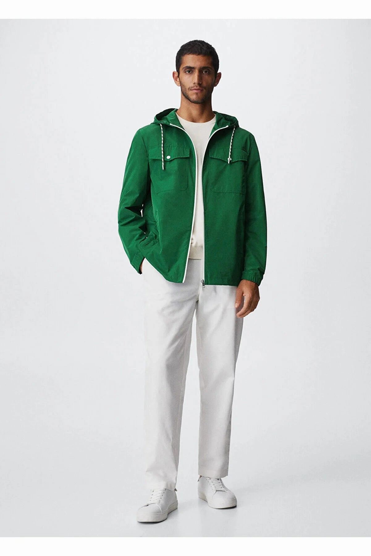 Inexpensive Winter Jackets Mango Men's Green Jacket