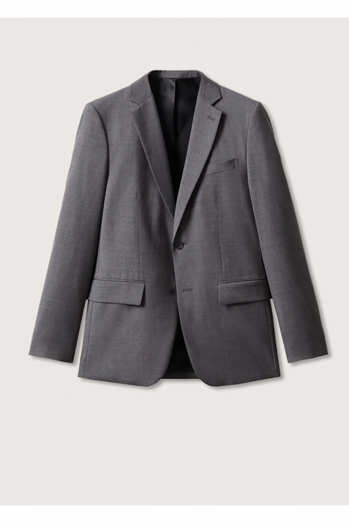 Mango Men's Grey Shearling Wool Slim Fit Suit Blazer Jacket Orleans Saints Jackets